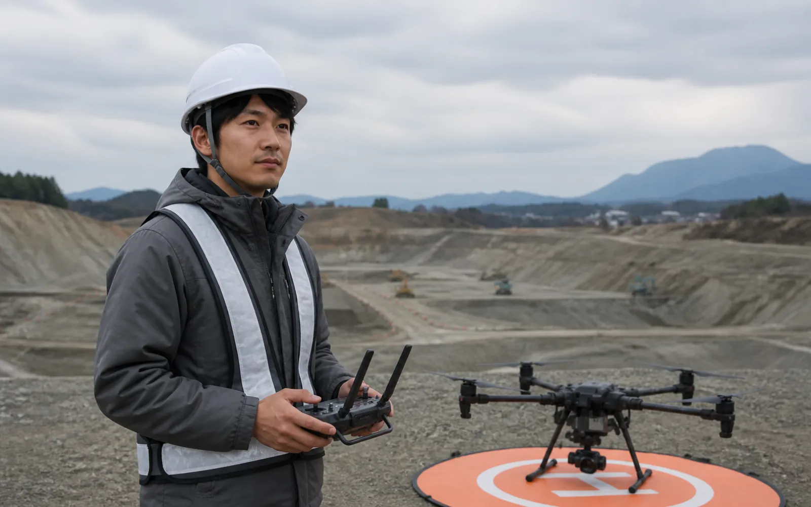 現場でUAVの操縦を担当するパイロット